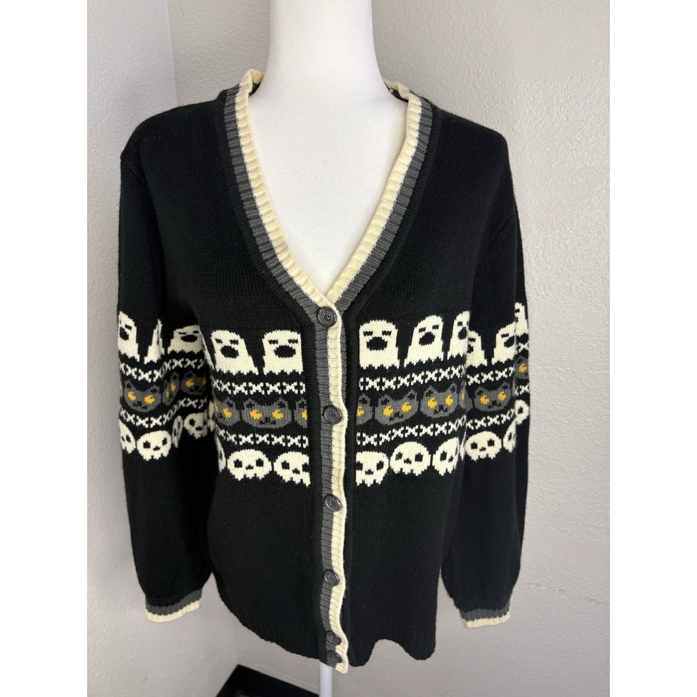Trickz N' Treatz Haunted Halloween Ghosts Ghost Oversized Cardigan S